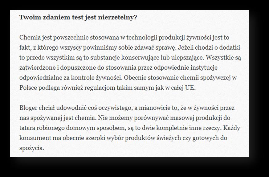 Skład chemiczny wędlin - dyskusja Sprawa pozwu na nowo roznieciła dyskusję o składzie chemicznym wędlin (która trwała od publikacji testu w