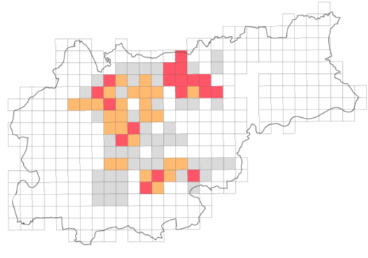 terenowych działów sprzedaży Mapa poniżej przedstawia wizualizację rankingu atrakcyjności gmin dla przykładowej kategorii produktów