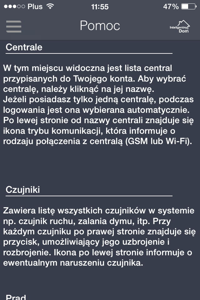 12.Kategoria Pomoc Zawiera krótkie opisy