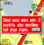 Rozpoczynamy > Używanie GPSMAP 76Cx Komunikaty Ekranowe Gdy ma miejsce znaczące zdarzenie w działaniu urządzenia, pojawi się wiadomość ekranowa powiadamiająca o jego występowaniu.