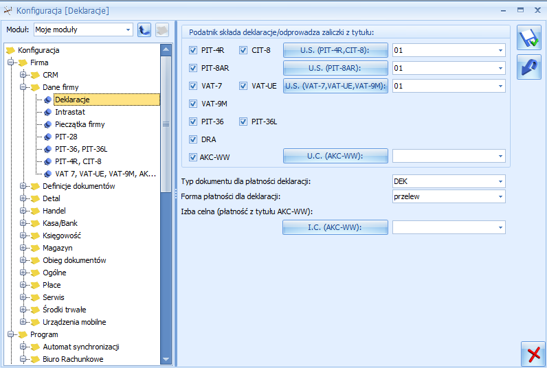 Rys. 9 Parametry w Konfiguracji programu 2.