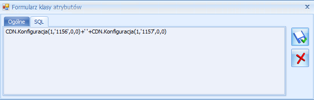 Rys. 4 Formularz atrybutu typu lista, zakładka Pozycje listy Jeśli wybrano Typ: Lista SQL lub SQL-Konfiguracja, SQL-Firma, SQL-BazaBR - wówczas jest widoczna druga zakładka SQL - z możliwością