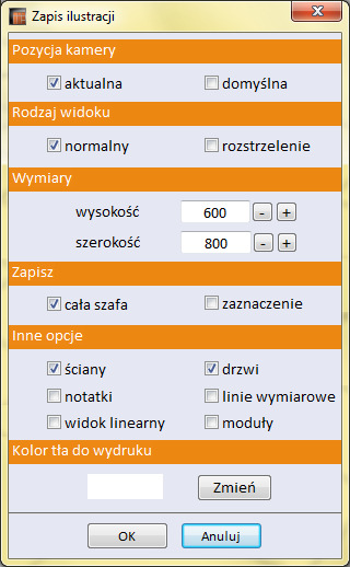 Można jedynie przesuwać prostopadle w górę lub w dół i w prawo lub w lewo, oraz przybliżać lub oddalać (ikona czarna - nieaktywna, ikona pomarańczowa - aktywna).