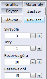 4.5.2.2. Funkcje dostępne w zakładkach Grafika, Zestaw i Materiały Zakładka Grafika (Rys. 65) służy do nanoszenia na drzwi własnych grafik z dowolnej lokalizacji na dysku komputera.