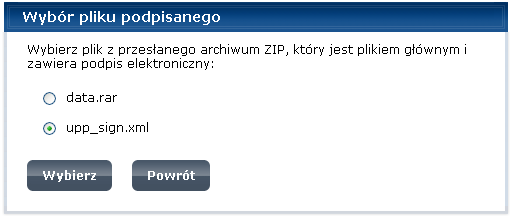 Krok 3 W zależności od tego, co jest w danej paczce użytkownikowi prezentowana jest jej zawartość.