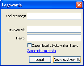 2. Logowanie Jeżeli korzystasz z naszych usług po raz pierwszy kliknij przycisk Nowy użytkownik.