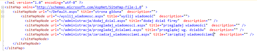 aby struktura aplikacji była zgodna z