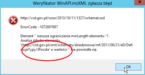 Uwaga2: do weryfikowania poprawności budowy pliku XML potrzebne jest połączenie z internetem.