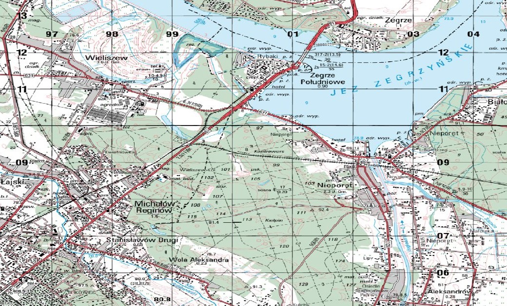 Mapa topograficzna w