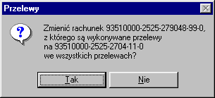 Opcja Przenieś do paczki umożliwia przeniesienie wskazanego przelewu do wybranej paczki; można przenieść przelew spoza paczek lub z paczki do paczki; aby przenieść wskazany przelew należy wybrać