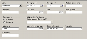 Nazwa handlowa, Producent, Model jednoznacznie identyfikują towar, Nazwa w sklepie nazwa towaru w sklepie (po przypisaniu), Limit za sztukę limit za jedną sztukę produktu, Cena brutto za szt.