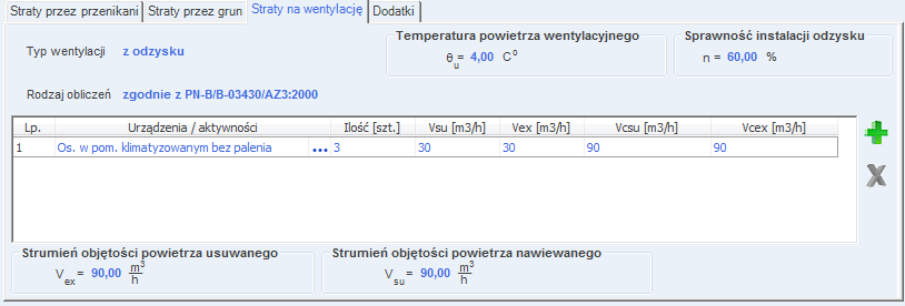 36 3. W zakładce Straty przez grunt wybierz z listy Podłoga na gruncie pozycję: PG sklep, rys.34. Rysunek 40. Zakładka Staty przez grunt w pomieszczeniu S8 Hala. 4. W zakładce Straty przez przenikanie dodaj wszystkie przegrody do pomieszczenia, rys.