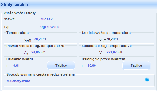 41 Rysunek 44. Właściwości ogrzewanej strefy Mieszk. w budynku mieszkalnym.