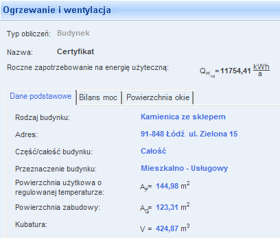 49 Rysunek 64. Podział budynku, ze względu na strefy cieplne, na dwie oddzielne części: część mieszkalna i usługowa oraz dodanie do każdej części budynku źródeł ciepła. 2.