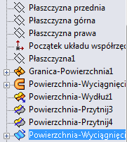 Stworzenie otworów Proces tworzenia naszego modelu kontynuujemy przez stworzenie otworów pod wtyczki elektryczne. W tym celu na Płaszczyźnie 1 tworzymy szkic: 1.