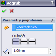 Nadanie grubości modelowi To już ostatnie operacje jakie nas czekają.