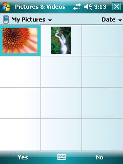 5.8. Pictures & Videos Program Pictures & Videos służy do oglądania i edytowania zdjęć oraz odtwarzania plików wideo przechowywanych w komputerze Pocket PC lub na karcie pamięci.