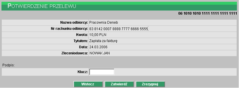 Odbiorca jeśli dane odbiorcy były wcześniej zdefiniowane(opis Odbiorcy ) mogą zostać wybrane z listy. Na liście odbiorców wyświetlany jest skrót nazwy.