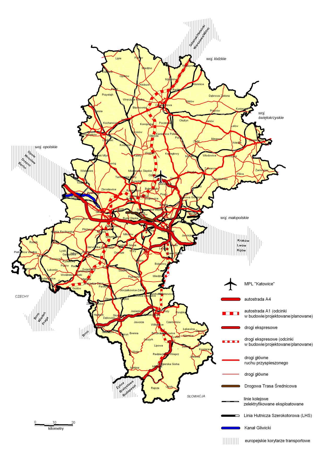 Mapa 14. System transportowy.