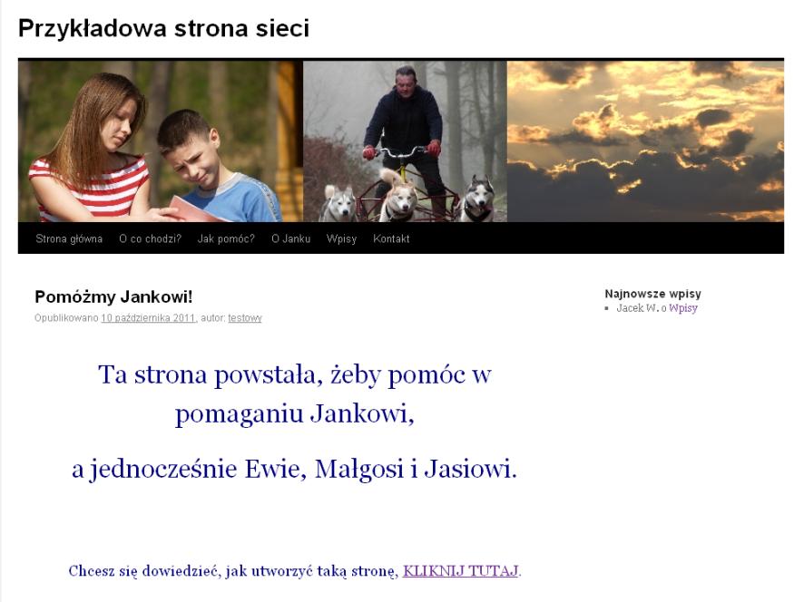 Udostępnianie narzędzi pomocy on-line.