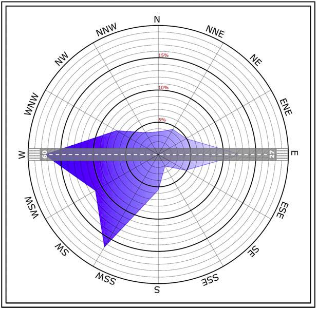 Business case as essential element 43 Rys. 3. Róża wiatrów dla lotniska Rzeszów (przyjęta również dla Mielca) W kolejnych analizach uwzględniono warunki meteorologiczne.