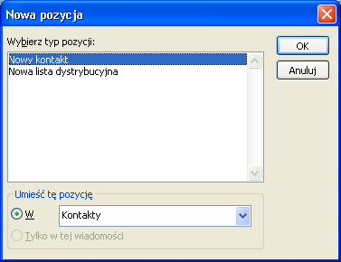 3. Jeżeli posiadamy certyfikat innej osoby zapisany w pliku, możemy zaimportować go używając książki adresowej programu Outlook 2007.