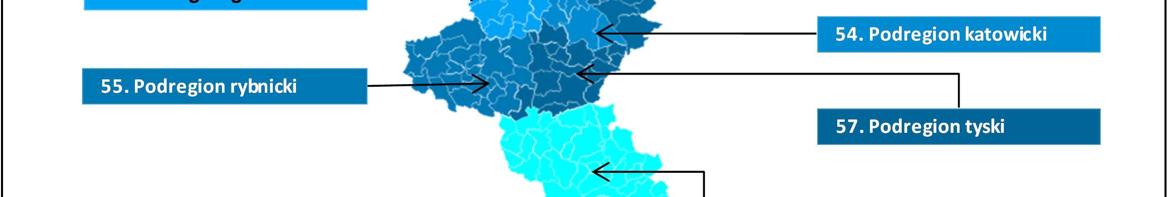 5.11. Województwo śląskie Mapa 39. Dane demograficzne (2014) i epidemiologiczne (2012) województwa śląskiego 50. Podregion bielski 51.
