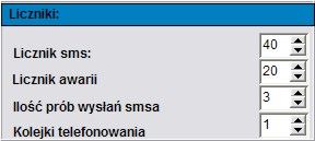- w zakładce należy wpisać treść SMS-a sygnalizującego powrót napięcia zasilania powyżej V. BRAK AC - w zakładce należy wpisać treść SMS-a sygnalizującego zanik napięcia AC (tylko MGSM 4.