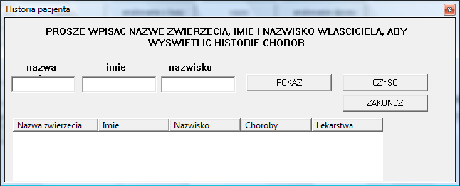 Po dodaniu wizyty do bazy dochodzi do automatycznego usunięcia informacja na