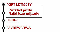 2. Po nazwie przystanku 3. Po numerze przystanku 4. Po nazwie ulicy Tryb wyszukiwania należy wybrać za pomocą przycisku Wyszukiwanie po numerze linii: 1.