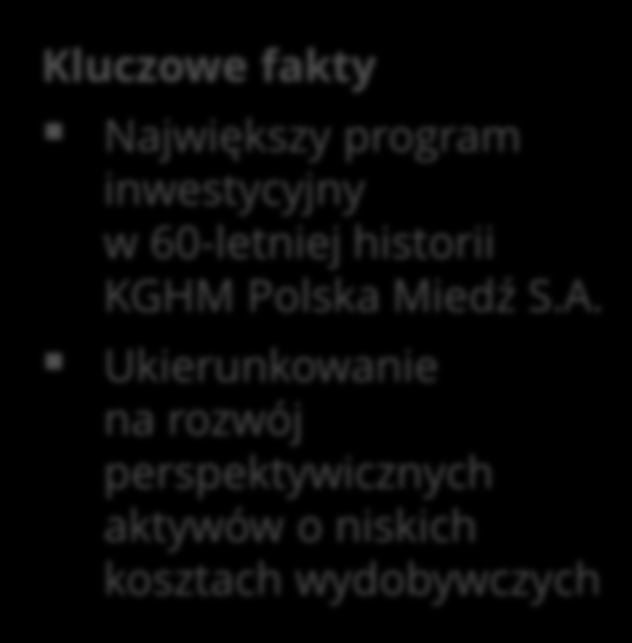 KGHM planuje w kolejnych 6 latach przeznaczyć kwotę około 27 mld PLN na inwestycje w rozwój posiadanych