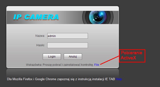 Oprogramowanie do wyszukiwania kamer IP w sieci wygląda następująco: Naciśnij przycisk programowy "Search" aby wyszukać urządzenia w sieci.
