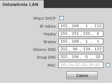 5.2.3.1 Podstawowe Rys 18 [Data Port]: Port domyślny dla danych to 5000 (nie zaleca się zmieniać tego parametru).