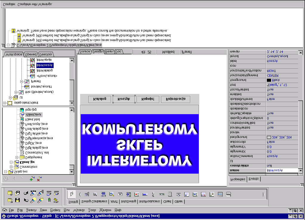 osadzać instrukcje SQL bezpośrednio w plikach Java. Specyfikacja SQLJ powstała między innymi dzięki firmie Oracle. Pozwala ona skupić się projektantowi na logice biznesowej aplikacji.