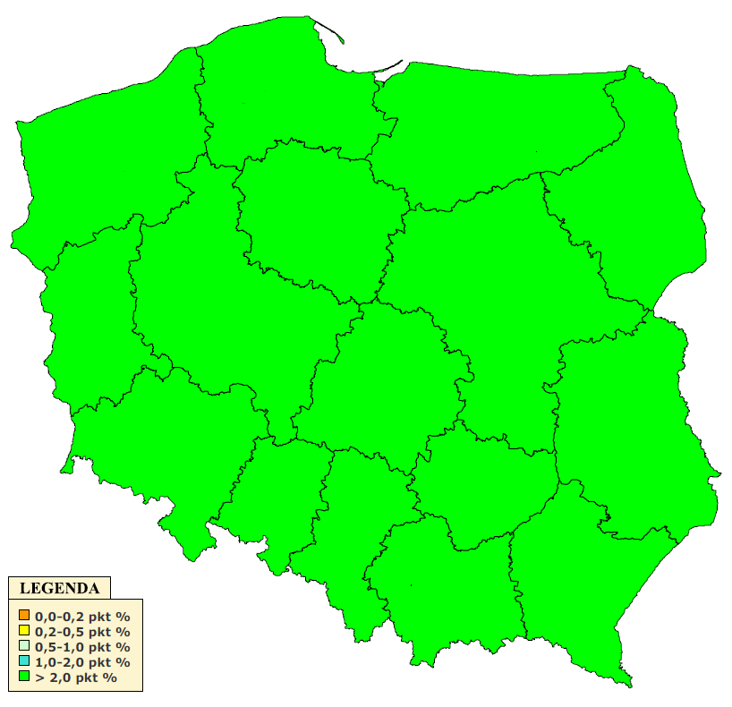 22 Kartogram 5. Spełnienie ustawowej relacji z art. 243 na 2014 r. przez województwa samorządowe Kartogram 6. Spełnienie relacji z art.