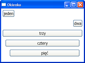 Margin dodaje odstęp od krawędzi kontenera i sąsiednich elementów: <Window.