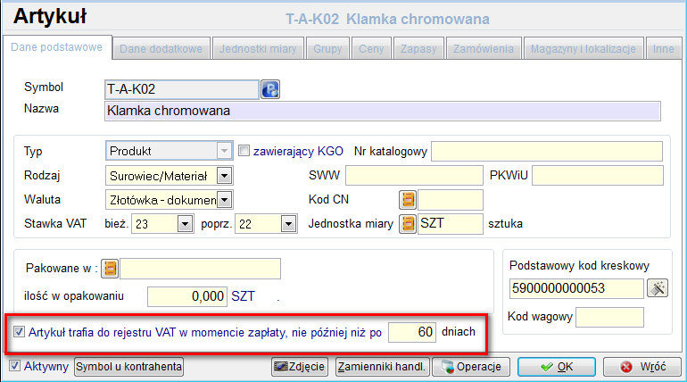 2.2. Szczególny moment powstanie obowiązku podatkowego Wersja 3.