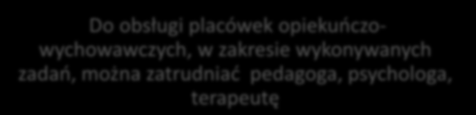 Centrum administracyjne Starosta może zapewnid wspólną obsługę ekonomiczno-administracyjną i organizacyjną prowadzonych placówek opiekuoczowychowawczych, w szczególności tworząc centra