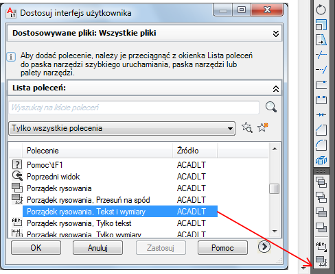 Można sterować położeniem dodawanego polecenia, korzystając z wizualnego lub poziomego paska wskaźnika. 4 Kliknij przycisk Zastosuj.