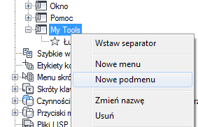 Znaki specjalne w podmenu Znak & Opis Umieszczony bezpośrednio przed znakiem powoduje, że znak staje się klawiszem dostępu w etykiecie menu rozwijanego lub menu skrótów.