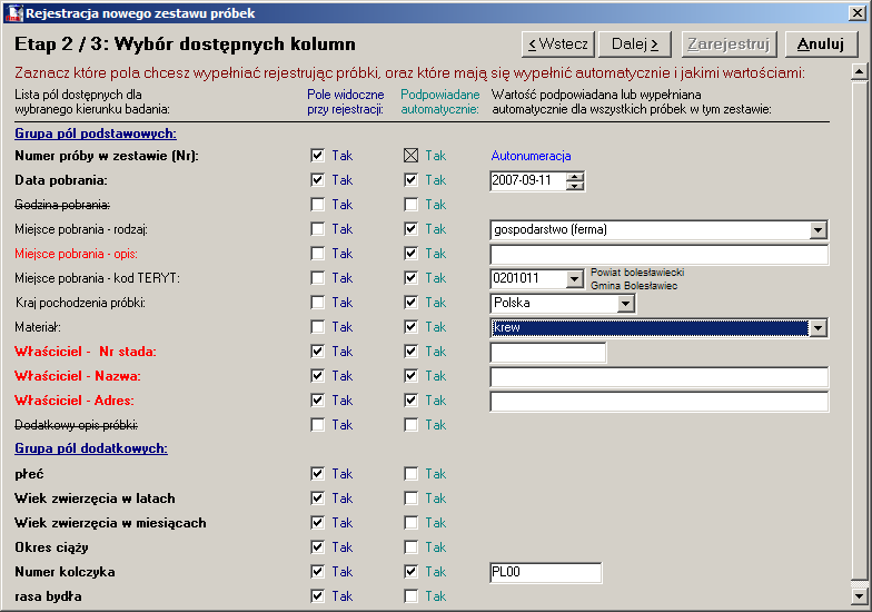 Z prawej strony okna znajdują się cztery przyciski: Przycisk Wstecz służy do cofania do poprzedniego okna.