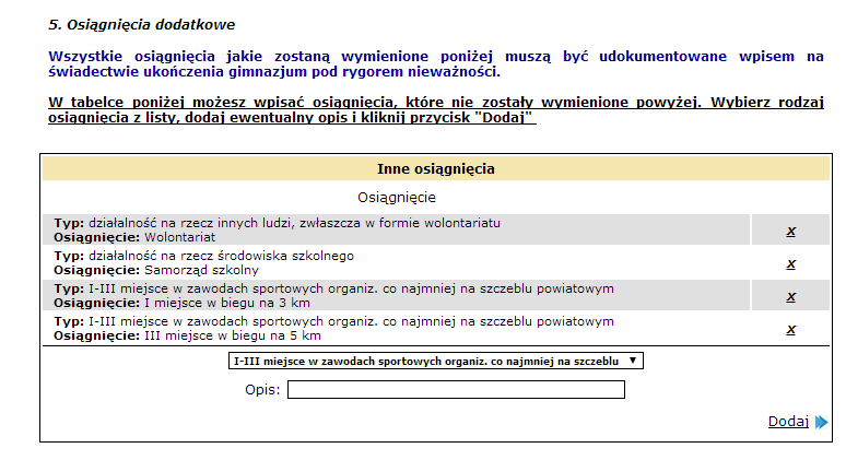 Jak wyliczane są punkty rekrutacyjne uczniów w aplikacji Nabór Szkoły ponadgimnazjalne?