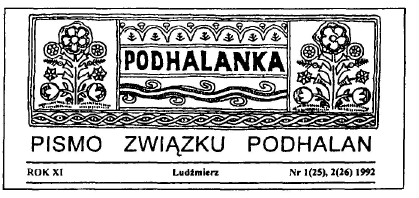 Rada Narodowa Miasta Zakopanego i Gminy Tatrzaoskiej w latach 1974-1989 wydawała kwartalnik Podtatrze.