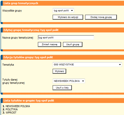 7. Wybrać tematykę z listy rozwijanej Tematyka na liście wyświetlane są tematyki dostępne w systemie KOLDystrybucja. 8.