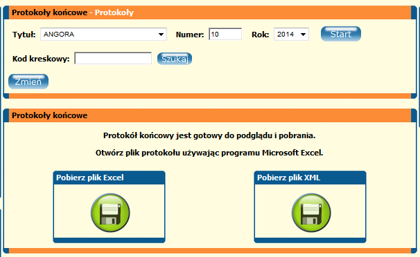 Mapa wizualizacja danych na mapie Polski, dla modułu PROTOKOŁY to rozkład przyjęć, % wprowadzonych danych lub % zwrotów, w zależności od opcji zaznaczonej przez