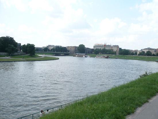 A meander in the Vistula River, a view from the Wawel