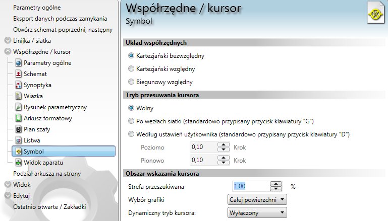 Wersja V4R1 (4.13c) SEE Electrical Expert Pierwsze kroki Ustalamy Strefę przeszukiwania na 1,00 % Ponieważ chcemy stworzyć symbol 4-biegunowy, musimy trzykrotnie skopiować istniejącą grafikę.