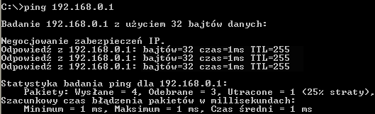 Dla standardowego tunelu IPSec zmieni się status na Aktywna polityka IPSec oraz zapali się zielone światełko przy polu VPN. Aby obudzić tunel należy zainicjować dowolny ruch w kierunku routera.