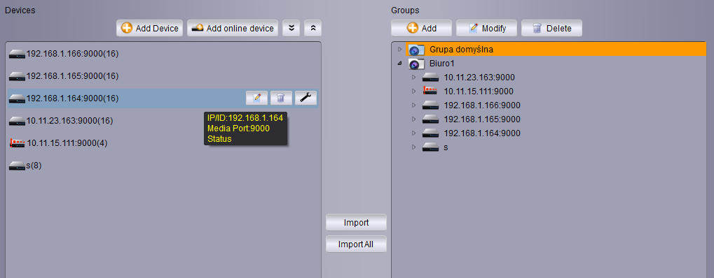 Control Panel After user login application displays Control Panel with all available