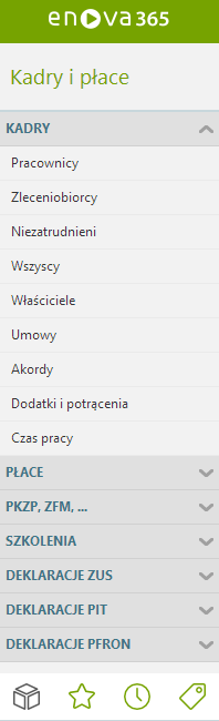 Słownik używanych terminów Menu główne Po zalogowaniu do programu pojawia się główny ekran programu: Główne menu programu Ekran główny podzielony jest na dwie części.